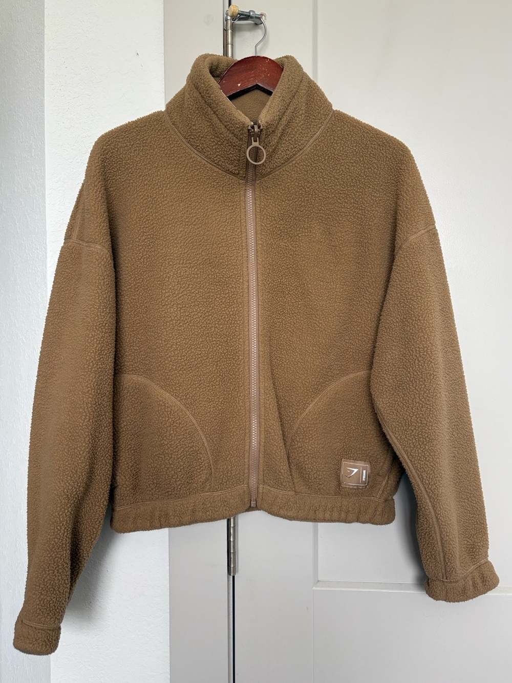 GYMSHARK SHERPA FULL ZIP TEDDY WOMENS MEDIUM
